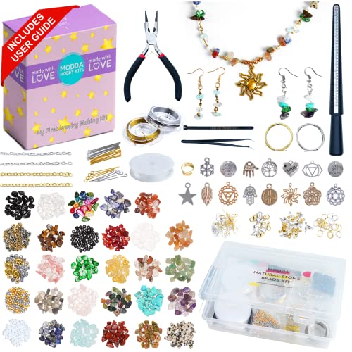 MODDA Deluxe Jewelry Making Kit with Video Course Includes Instructions Beads Necklace Bracelet Earrings Making Crafts for Adults Beginners Christmas Gift for Teens Girls 13-15 Moms Women product thumbnail 13