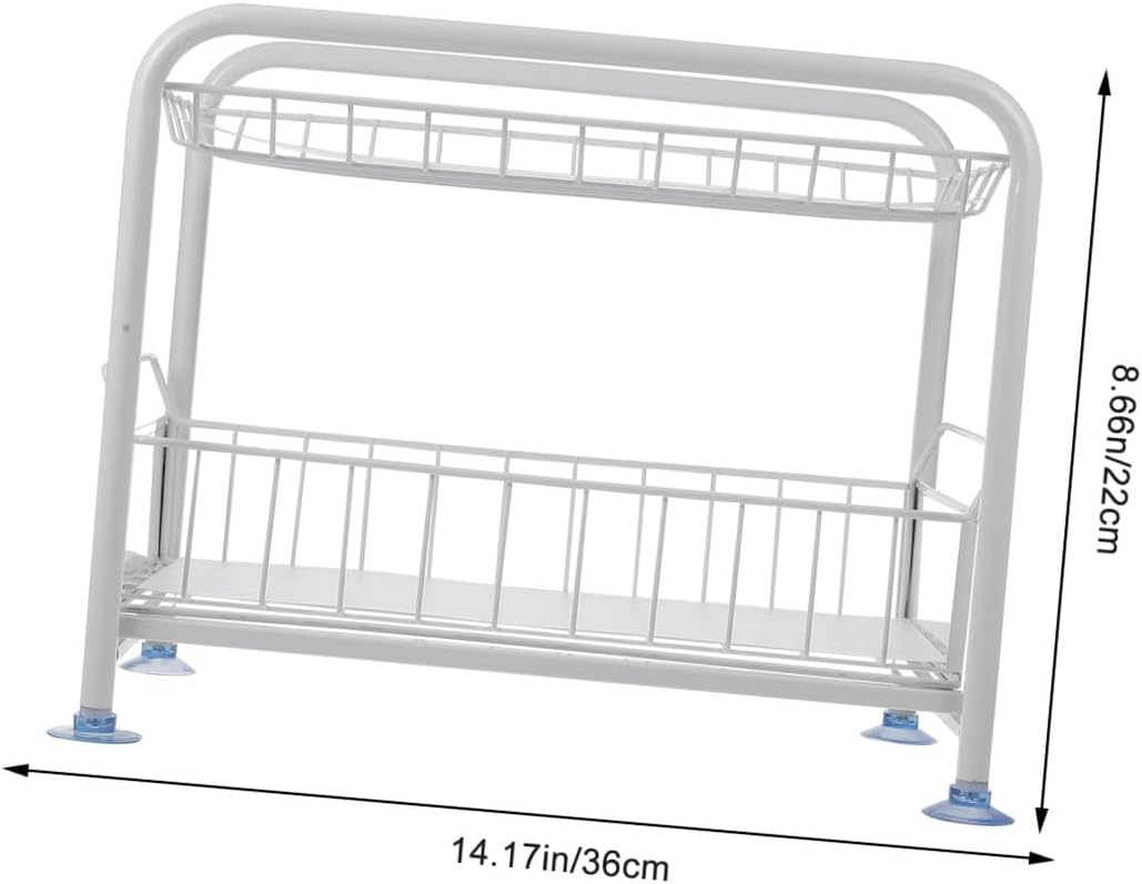 PRETYZOOM Kitchen under Sink Organizer Telescopic Storage Rack over Sink Shelf Sliding Baskets Easy Access