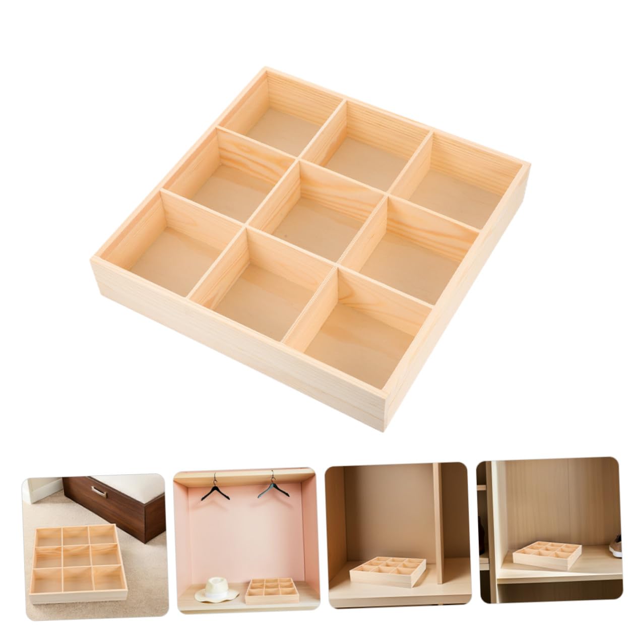 Gadpiparty 2pezzi Organizzatore per Multi-scomparto per Calzini Biancheria Intima e Piccoli Oggetti Portatile per Armadio Cassettiera e Guardaroba