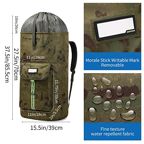 Image of laundry bag backpack,extra-large heavy duty laundry bags,laundry backpack for college students,drawstring closure (Ruins camouflage laundry bag backpack)