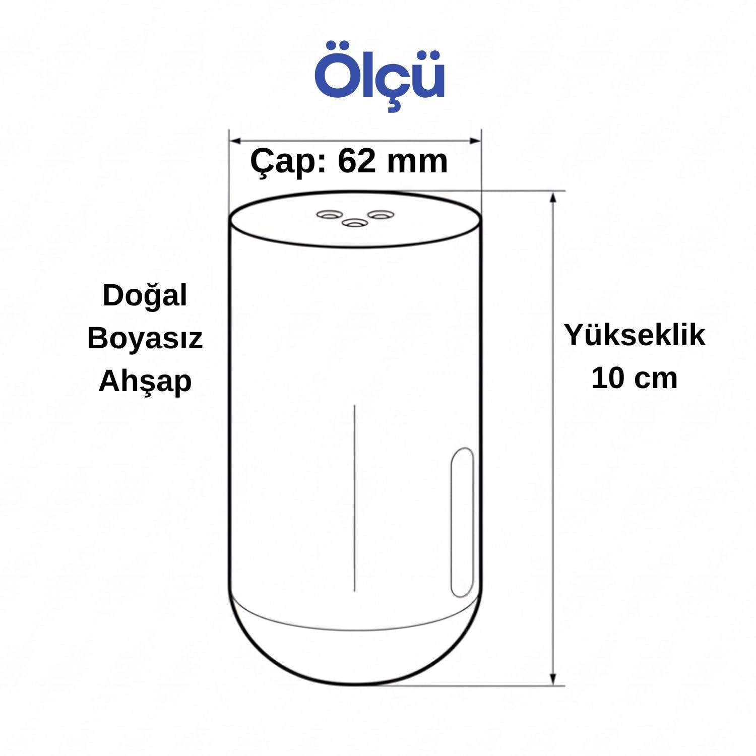 Bohem 10 cm Doğal Ahşap Ayak Boyasız Ham Silindir Mobilya Koltuk Kanepe Ayağı Metal Aparat Dahil