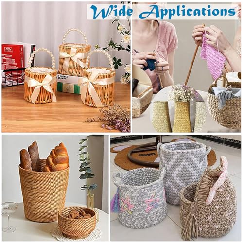 Image of 5 PCS Wooden Crochet Bag Bottom, Rectangular Wooden Basket Bottom Wooden Base Shaper Blank Crochet Base for DIY Basket Craft Weaving Making Supplies