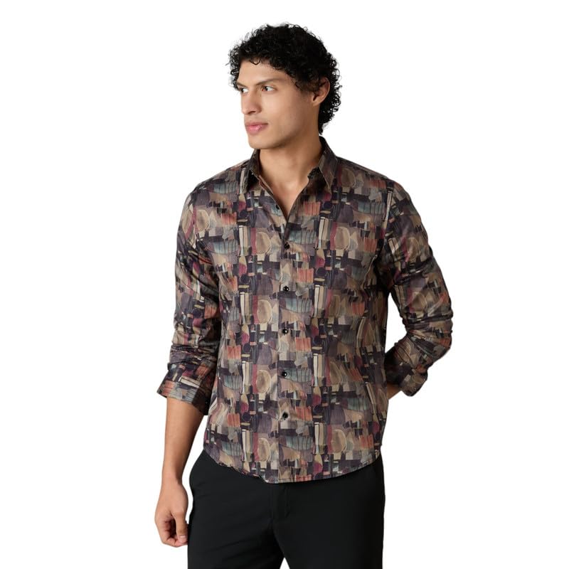 Image of MARK & ALBERT Men's Slim Fit Cotton Formal Shirt