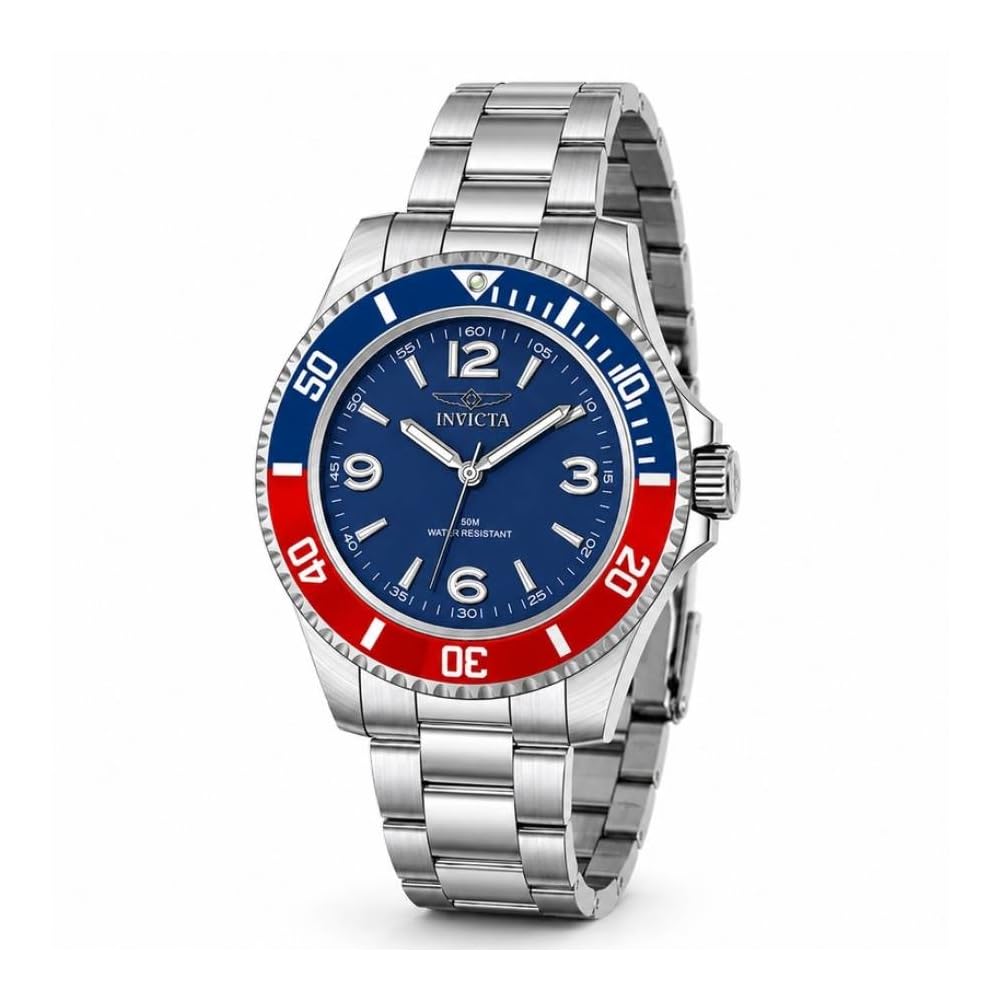 Invicta Specialty Men 40mm Steel Steel Blue dial PC21S Quartz