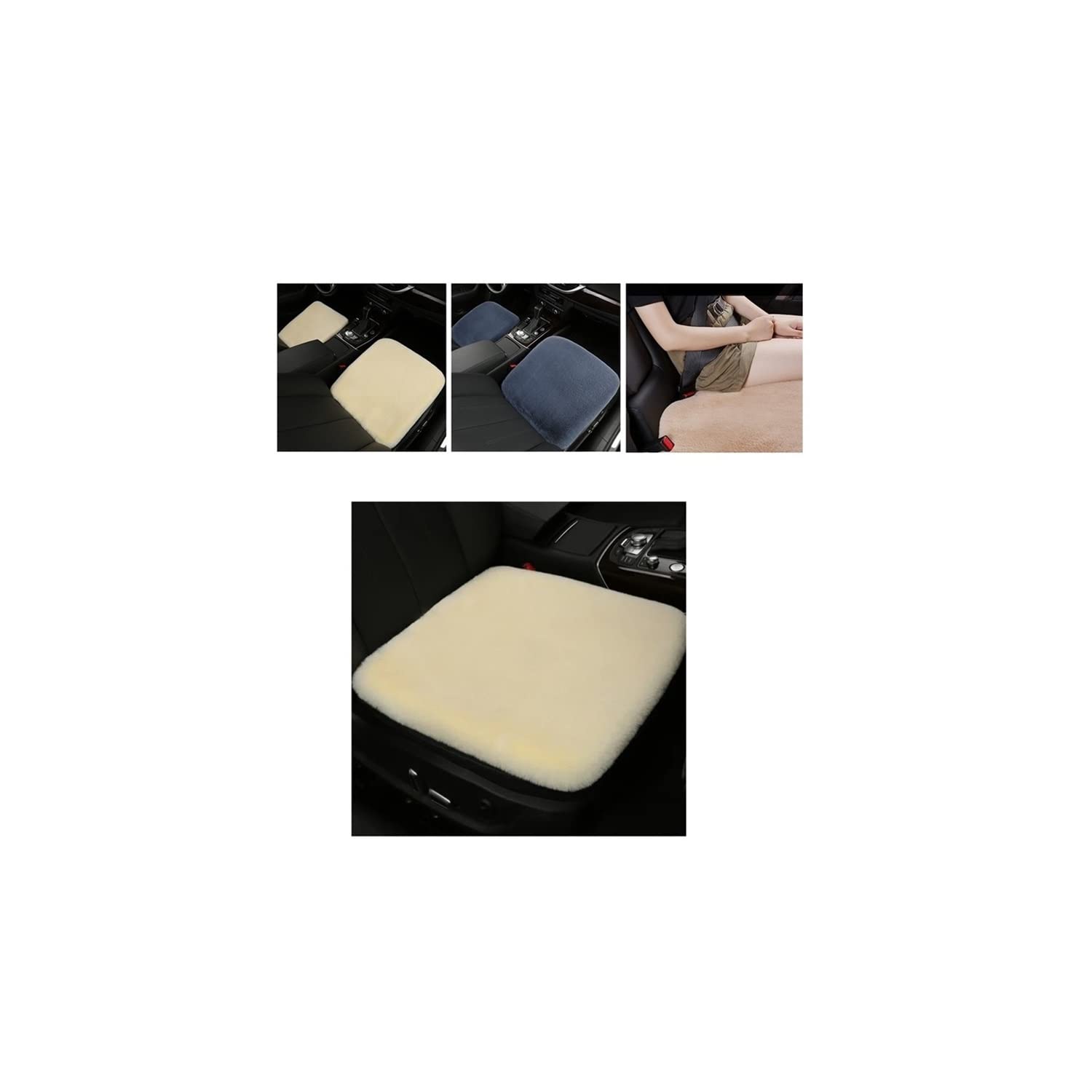 atcryih 2022 New Plush Car Seat Cushion, Car Front Seat Cover, Comfortable and Soft Office Chair Car Cushion, Breathable, with Non-Slip PVC Points,