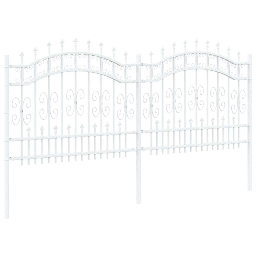 Generico Recinzione per Giardino Bianco 140 cm,Articoli di ferramenta,Barriere e recinzioni,Pannelli per recinzioni-42003974