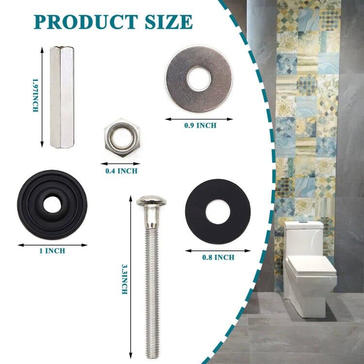 Lot de 2 Boulons de Réservoir de Toilettes en Acier Inoxydable