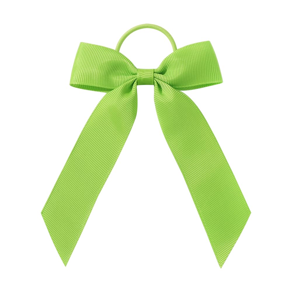 LATEAU Ribbon Bows 10PC Ribbon Hair Bows Elastic Ties Hair Accessories for Girls Toddler(15)