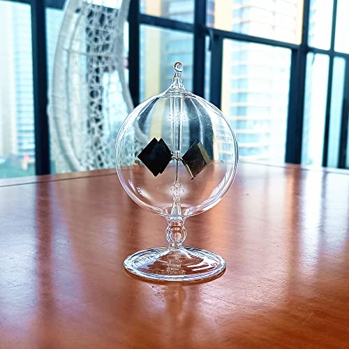 clear solar power crookes radiometer sun light energy spinning vanes