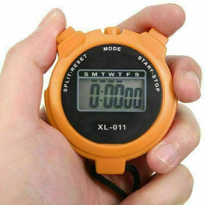 Digital Sports Stopwatch Timer, Multi-Function Large Display Stopwatch With Countdown Timer, Shockproof Sports Stopwatch For Coaches Swimming Running Sports Training Gym, StopWatch (Orange) - Image 6
