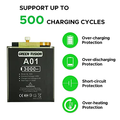 Image of GREEN FUSION for Galaxy A01 Battery Replacement, QL1695 Battery for Samsung Galaxy A01 All Models New Upgrade with Installation Instruction & Repair Toolkit SM-A015F, SM-A015F /DS, SM-A015G