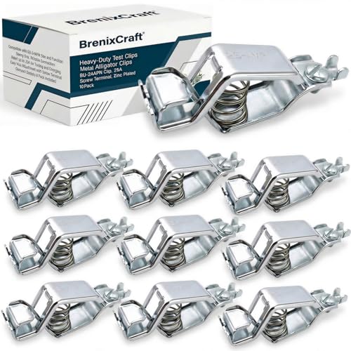 Heavy-Duty 25A Heavy Duty Alligator Clips 10 Pack