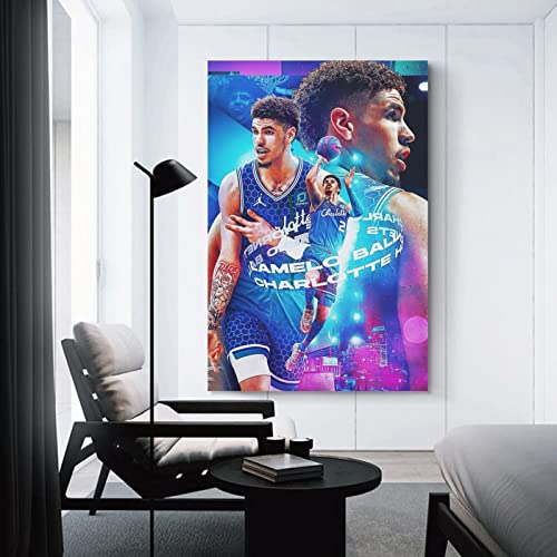 Lamelo Basketball Ball Poster Decorative Painting Canvas Wall Posters And Art Picture Print Modern Family Bedroom Decor Posters 16X24Inch(40X60Cm) #TOP2