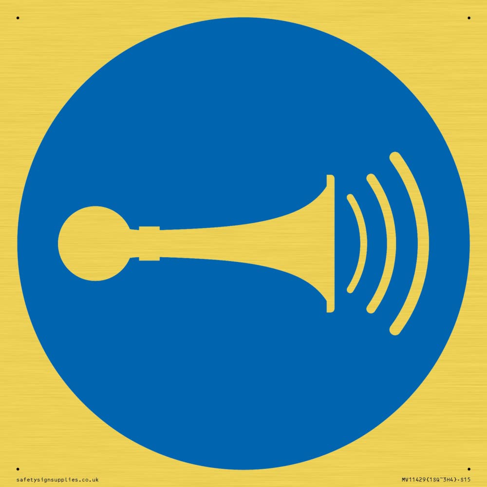 Mandatory: Sound horn Sign - 150x150mm - S15