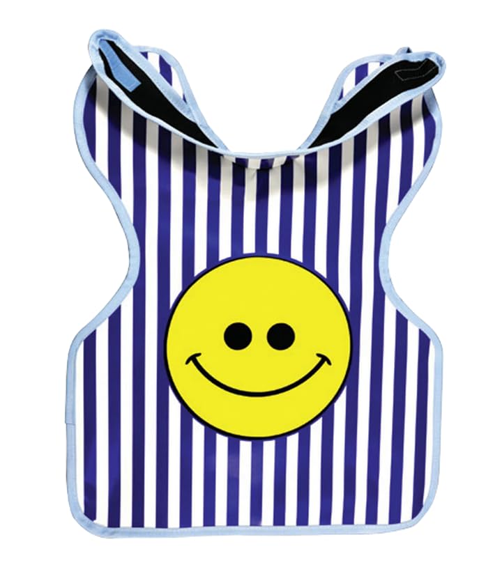 AmeriCan Goods Protection X-Ray Apron Child w/Collar Lead-lined 3MM 20"x20" Blue-White Strips Happy Face Child Dental Xray Shield