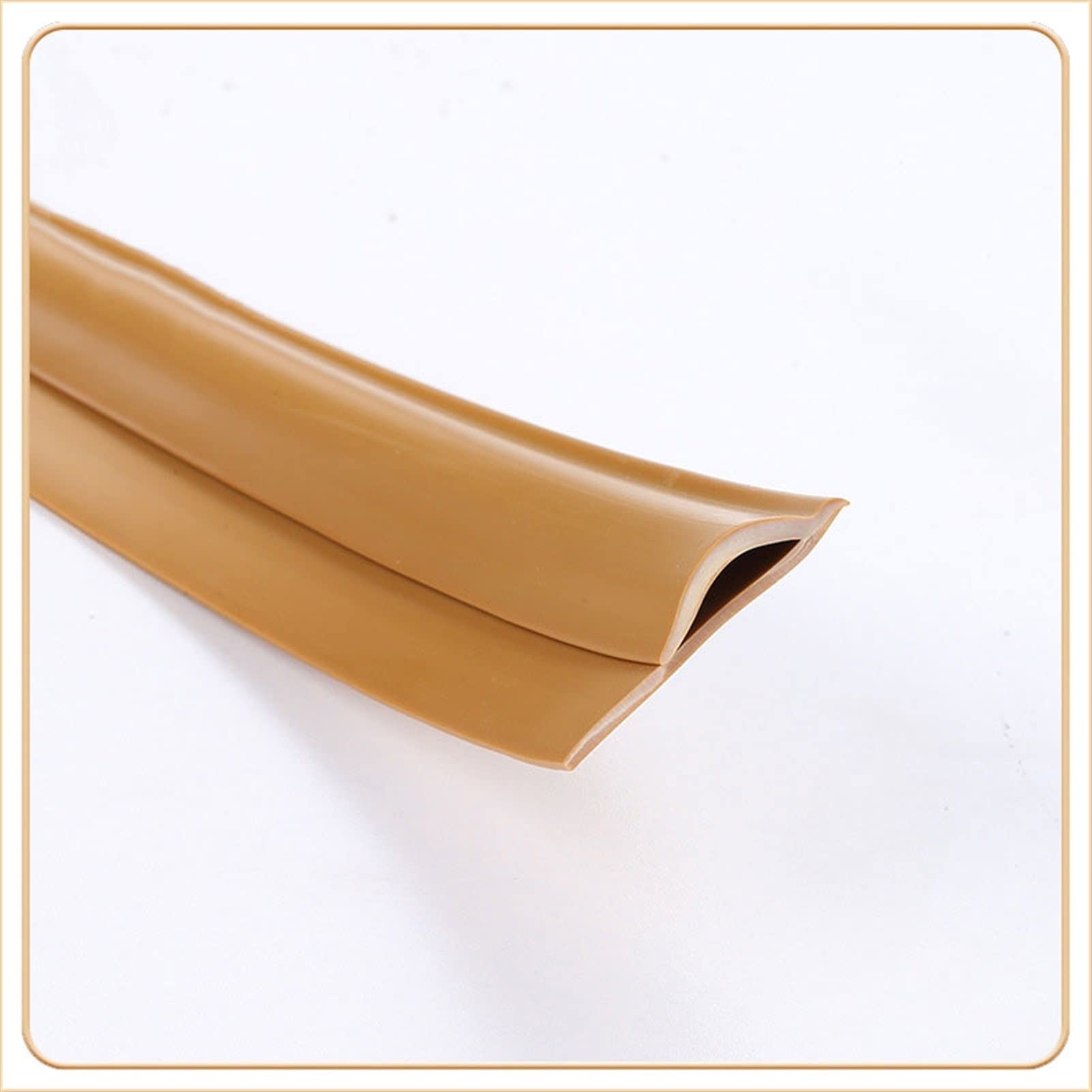 Melairya PVC Carpet & Floor Edging Trim Strip, Self Adhesive Capping Strip, Threshold Transition Strips, Suitable for Threshold Transitions with a Height Less Than 10 mm (Blanco : Marron, Size : 8m)