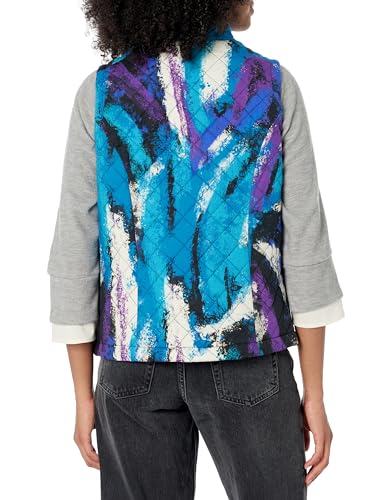 MULTIPLES Women's Thru Stand Collar Zip Pocket Vest2