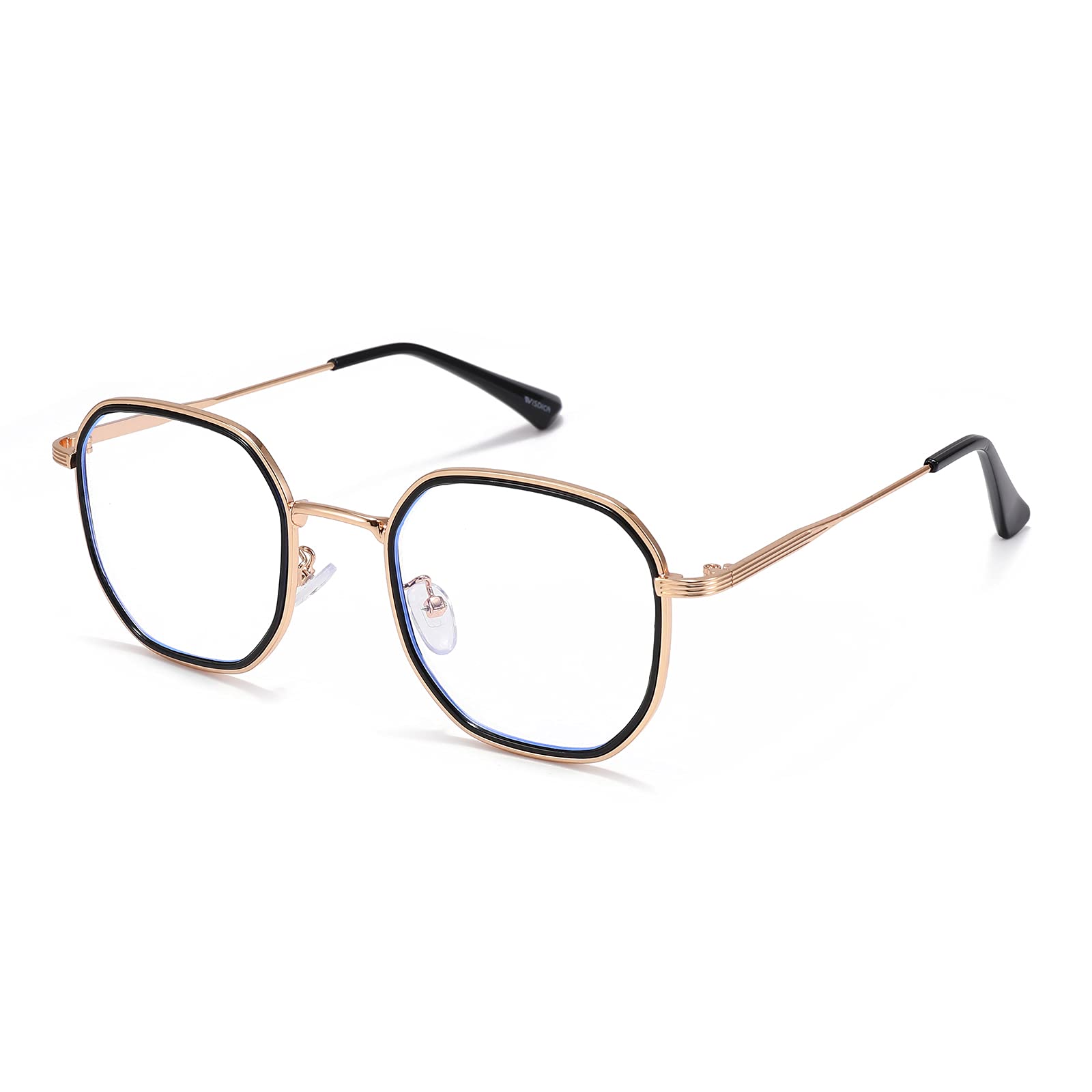 WISDICA Classic Square Metal Clear Lens Glasses Frame Unisex Eyeglasses JT2028 (golden) (B09FZFMWZ2) Amazon Price History, Amazon Price Tracker