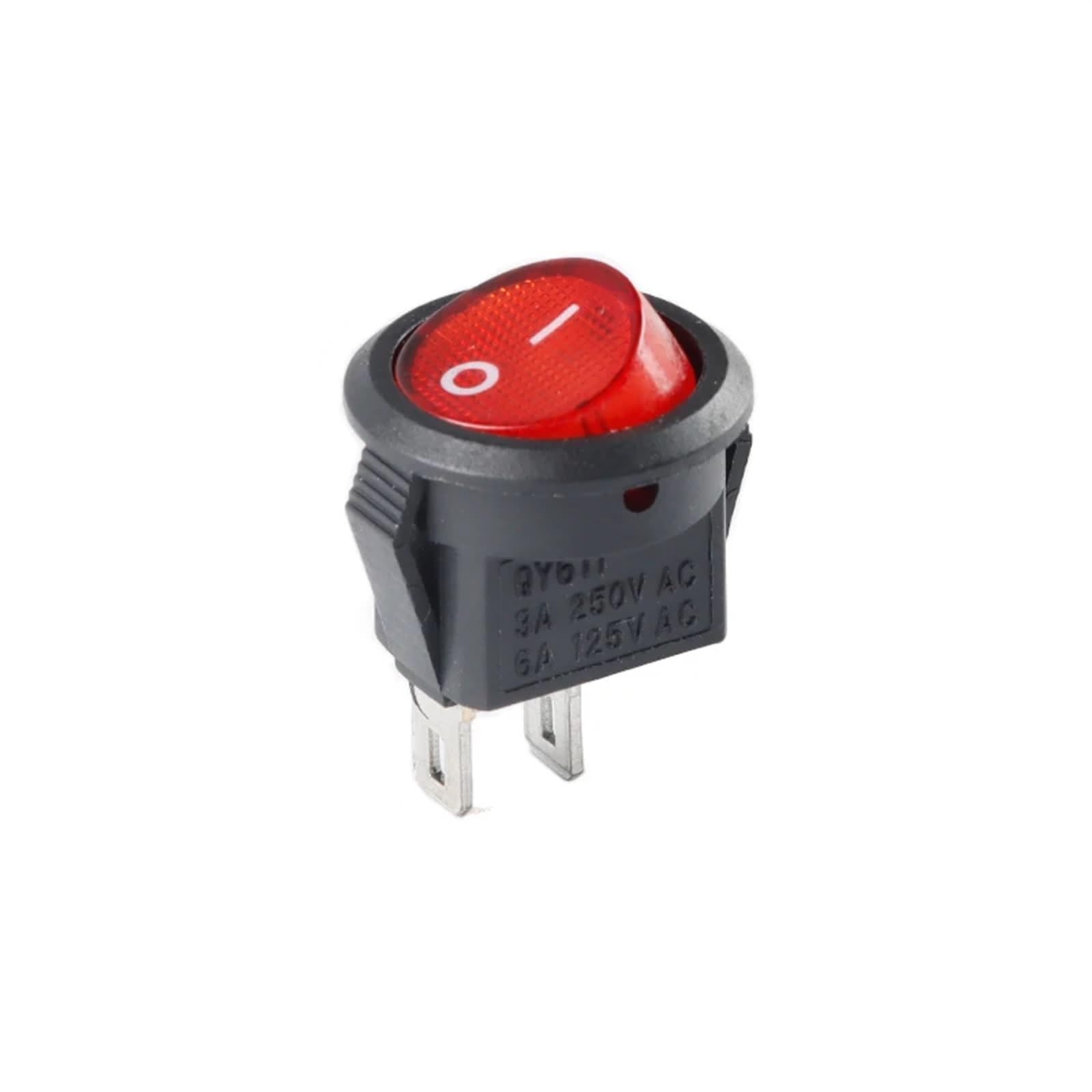 Interruptor basculante 2PIN botón de E/S tamaño pequeño redondo KCD-15 para componentes eléctricos 7