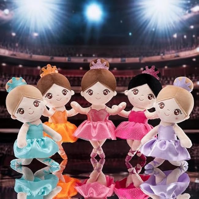 Gloveleya Ballet Toy Baby Girl Gifts Dolls Soft Plush Toy Ballet Girl Doll Rugosa Rose 14 Inches with Gift Box
