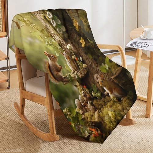 Couverture écureuil flannel pour soirées cocooning sur le canapé - 8