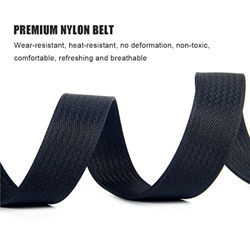 Image of WYuZe Men's Military Tactical Web Belt, Casual Nylon Webbing with No Metal Buckle
