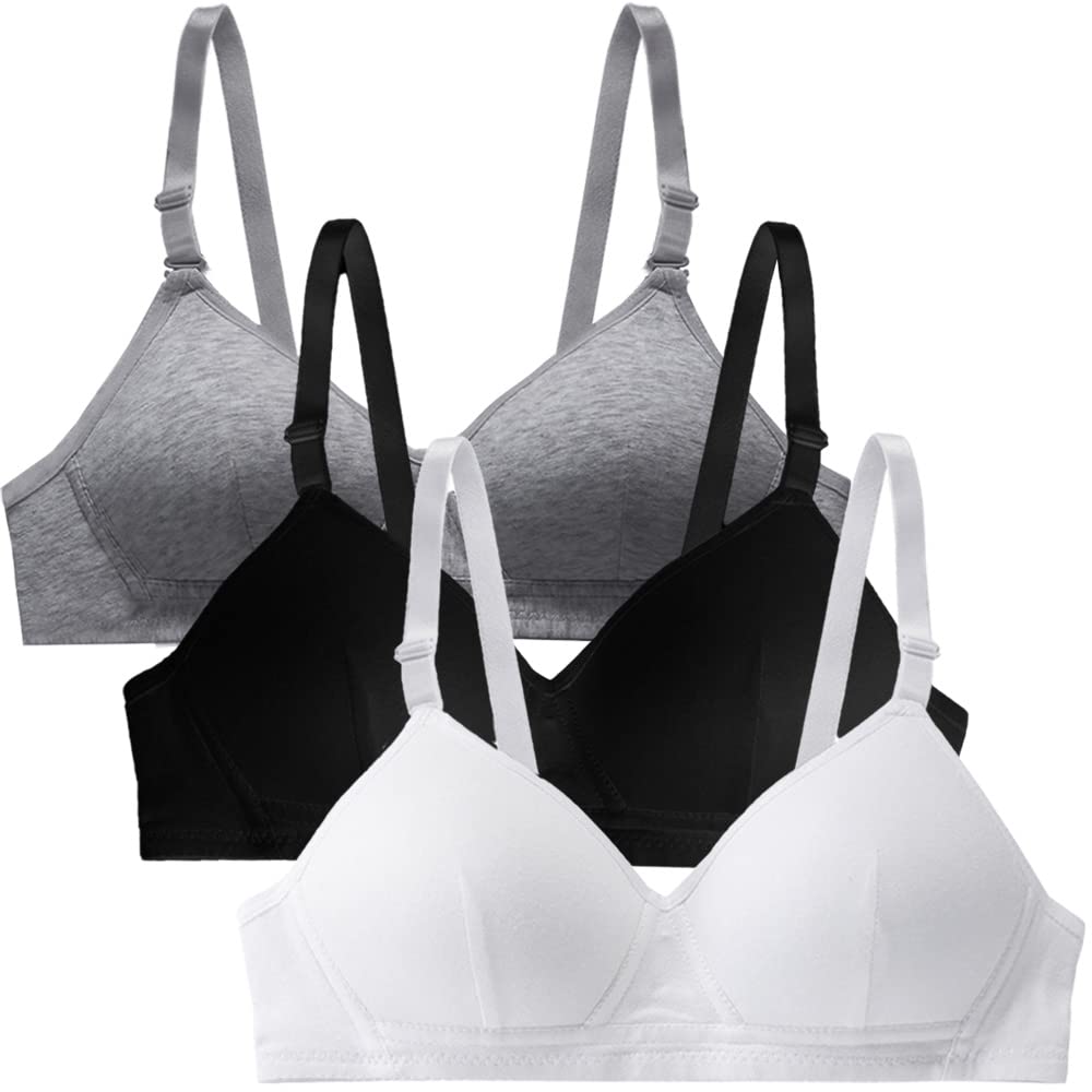 Reggiseni per Ragazze Adolescenti in Cotone Traspirante Senza Cuciture  Sportivo Intimo Top per Bambine 12-18 Anni Donna e Bambini Coppa AB- Pacco  a 3 : Amazon.it: Moda