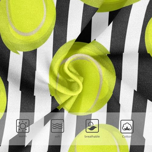 Cotton Toddler Girls Underwear Bright Yellow Tennis Balls Black Striped Cute Panties Girl Cartoon Kids Briefs Undies 2t3