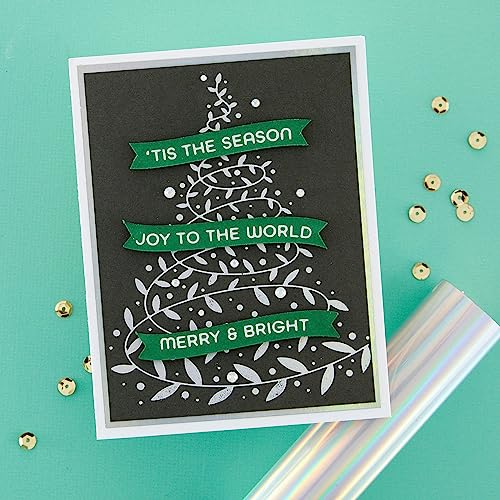 Spellbinders Comfort & Joy Sentiments Hot Foil Plate & Die Set from The Glimmer for The Holidays Collection - Image 3