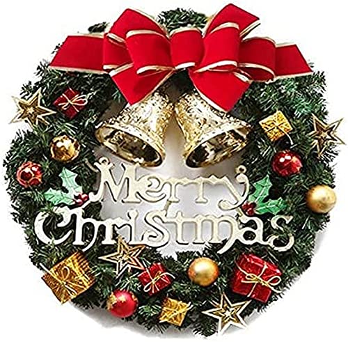 Couronne artificielle de Noël 30cm déco maison pour fête de vacances et porte