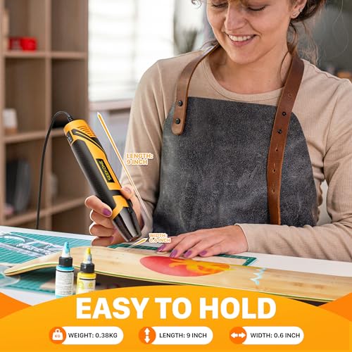 Seekone HG-350 Mini Heat Gun, 350W 2-Temp Settings 500℉ & 842℉(260℃& 450℃) Fast Heat Hot Air Gun Tool thumb #3