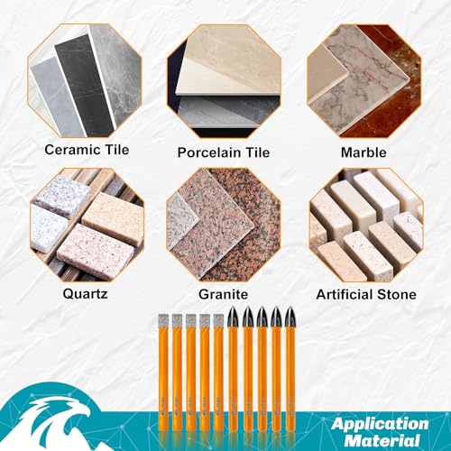 Kit de brocas diamantadas para azulejo 12 piezas miniatura 7