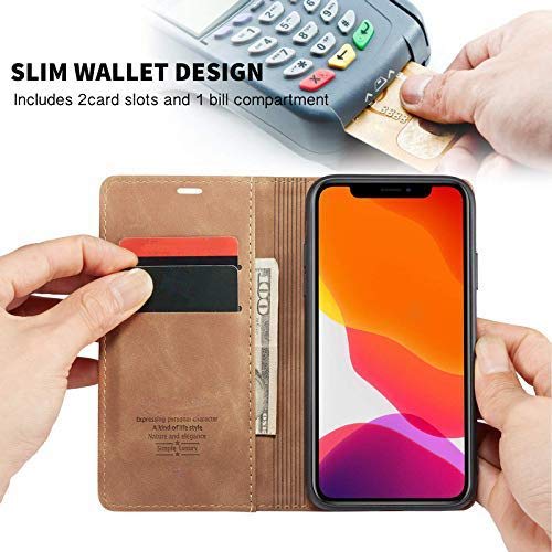 Image of ClickCase for Realme Narzo 20 pro Sheepskin Series Faux Soft Leather Wallet Flip Case Kick Stand with Magnetic Closure Lightweight Slim Flip Cover for Realme Narzo 20 pro (Beige Brown)