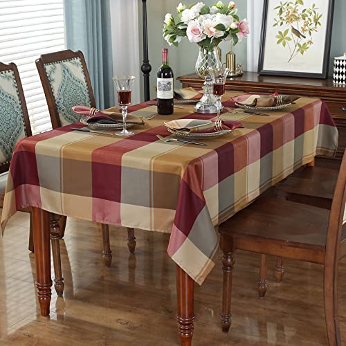 Sastybale ZB-FG-5270-RED Rectangle Tablecloth 52 X 70 Inch Checkered Table Cloths Spillproof Anti-Shrink Soft And Wrinkle Resistant Decorative Fabric Table Cover For Kitchen Dinning Tabletop Outdoor thumb #7