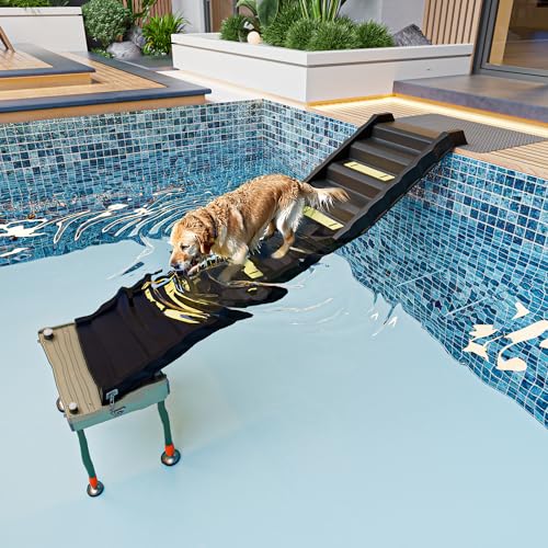 Adjustable 4-Leg Dog Pool Ramp - Qu...