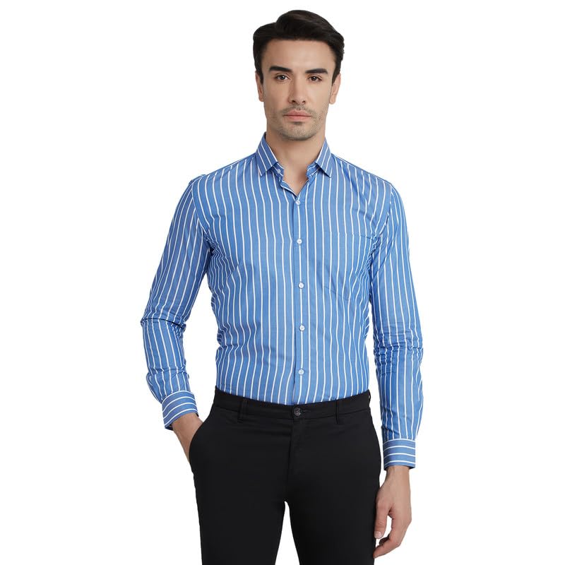 Image of Men's Striped Cotton Formal Shirt