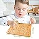TanFans Holz-Alphabet Schreibtafel - Montessori Lernspielzeug für Vorschulkinder - Feinmotorik fördern - ABC Schreiben Lernen - beidseitiges Übungstool - Geschenk für 1-4 Jahre alte Kinder