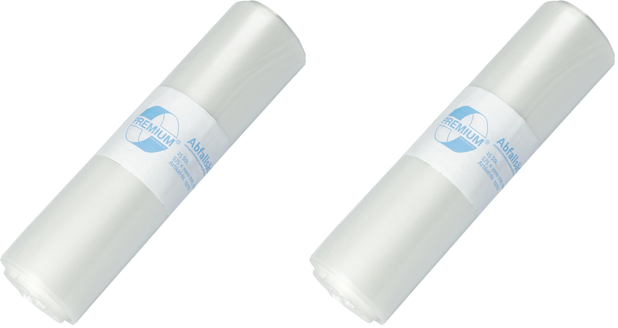 Sac poubelle DEISS Premium 70 litres transparent type 60 lot de 2 rouleaux