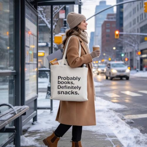 yuboo Book Lovers Gifts Tote Bag for Fall Thanksgiving Christmas Gift - image 9