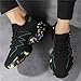 Cmadolrs Men's Fashion Sneakers Women's Breathable Athletic Gym Cushion Running Casual Sports Walking Shoes Black/Green