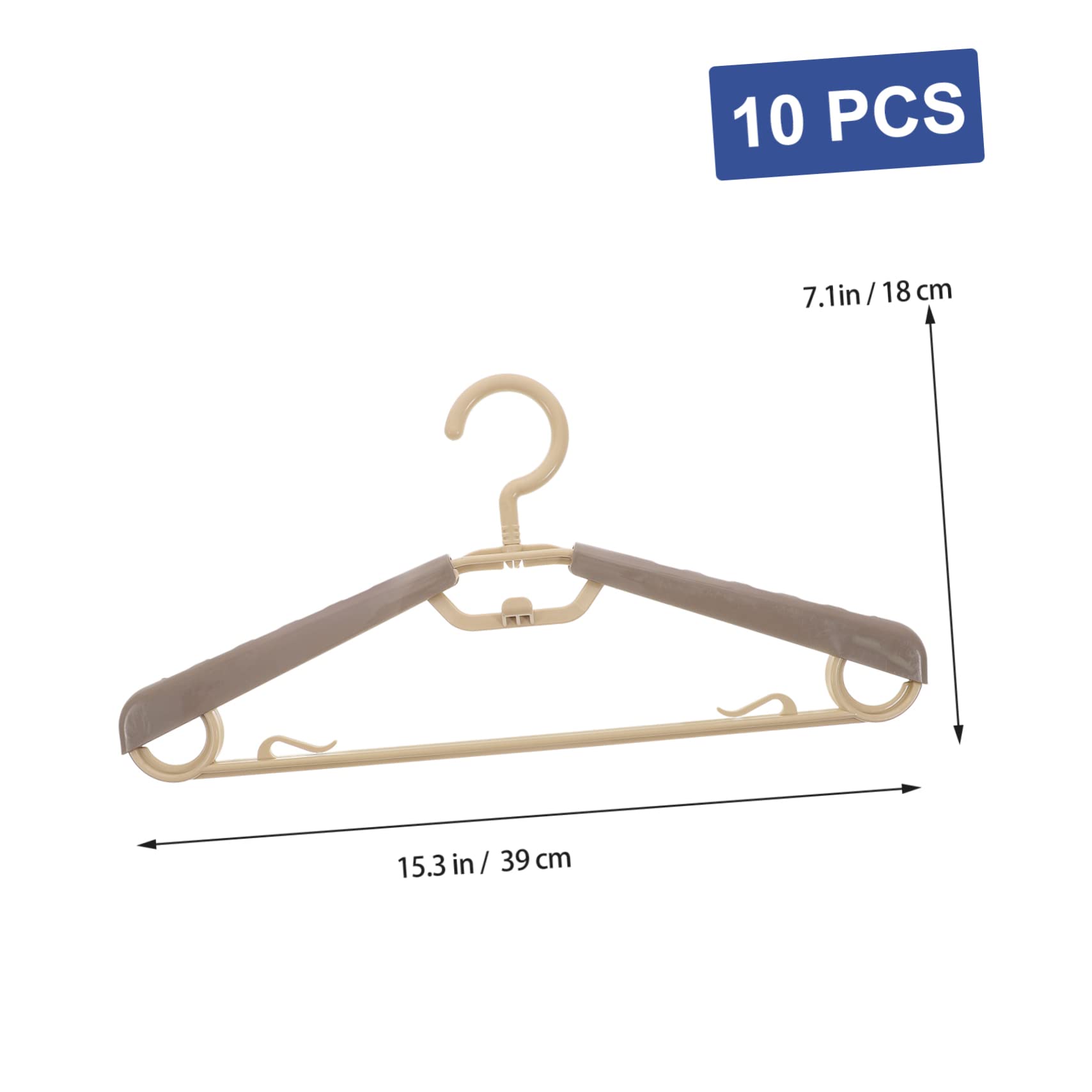 Garneck Coat Hanger Bigger 10pcs Extra Wide Hangers No Bump Non Slip Heavy Duty Plastic for Dress Coat Space Saving Organize Your Closet