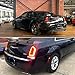 Tonsya 3 IN 1 LED Red Led Bumper Reflector Compatible With 2015-2018 Chrysler 300 Tail cover Turn Signal Brake Stop & Rear Fog Housing 68213445AB, 68213444AB; CH1184104N, CH1185104N