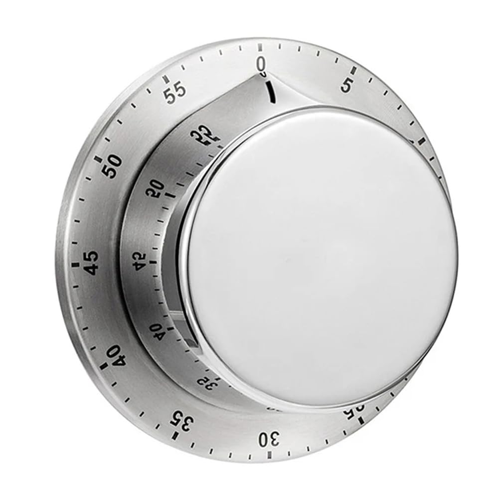 Vjsujehgy Kitchen Timer withMagnetic Base Cooking Clock Countdown Study Fitness Timer Silver