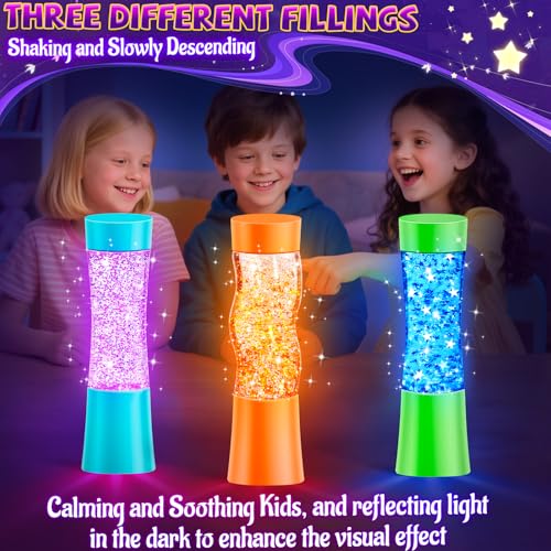 image for Subao 3 Pack Light Up Sensory Tubes Anxiety Relief Items,Fidget Toys f