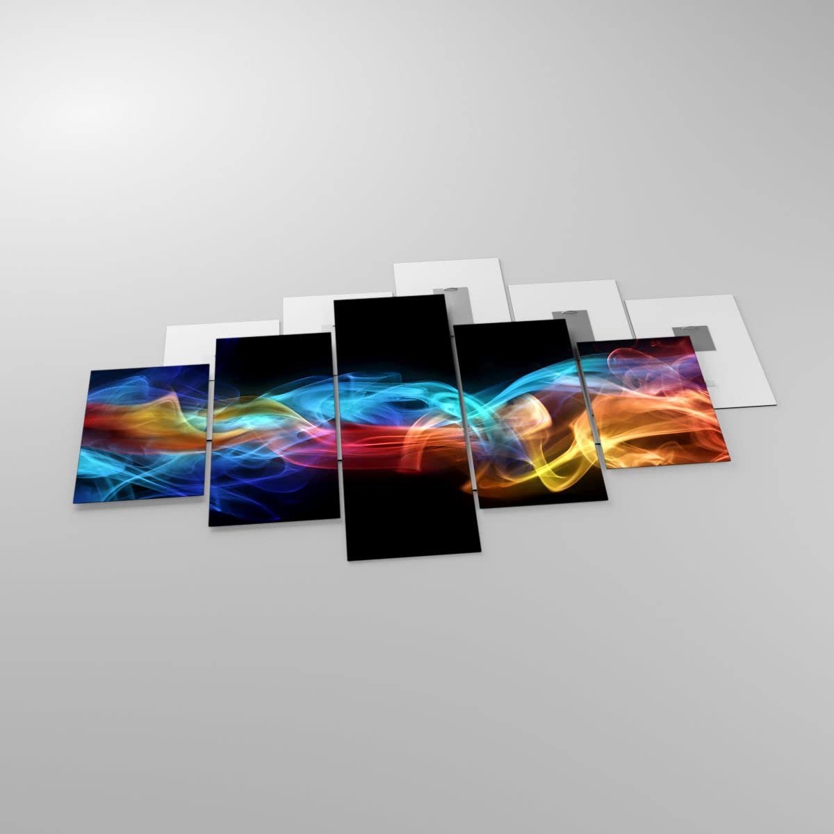 Tableau Déco Impression Sur Verre 125x70cm – Abstraction Or Et Vert – Art Moderne ARTTOR