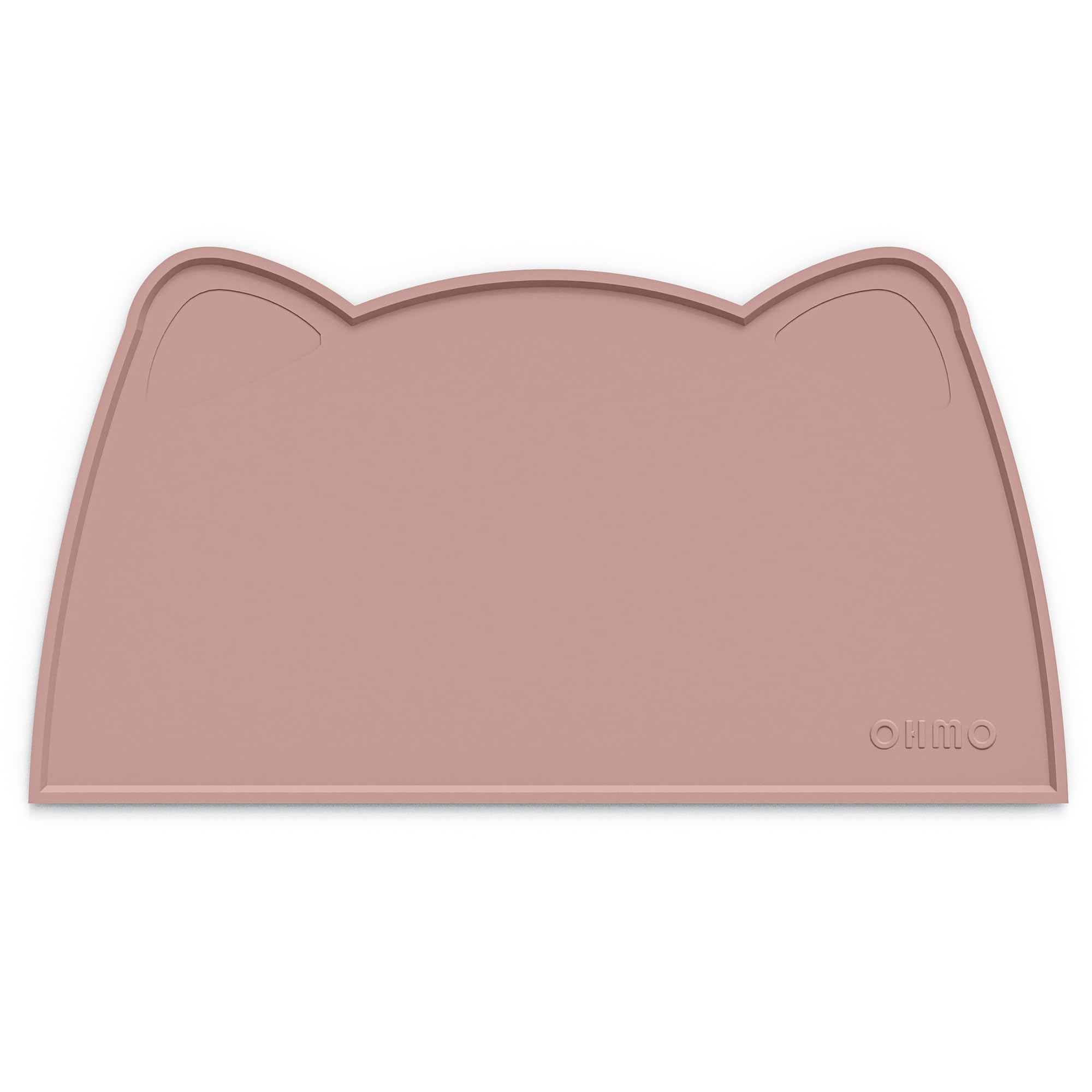 OHMO Cat Food Mat, Silicone Waterproof Dog Food Mat, Non-Skid Spill Proof Pet Feeding Mat for Food and Water, Easy to Clean Dog Placemat(Coral, 52 * 30cm)