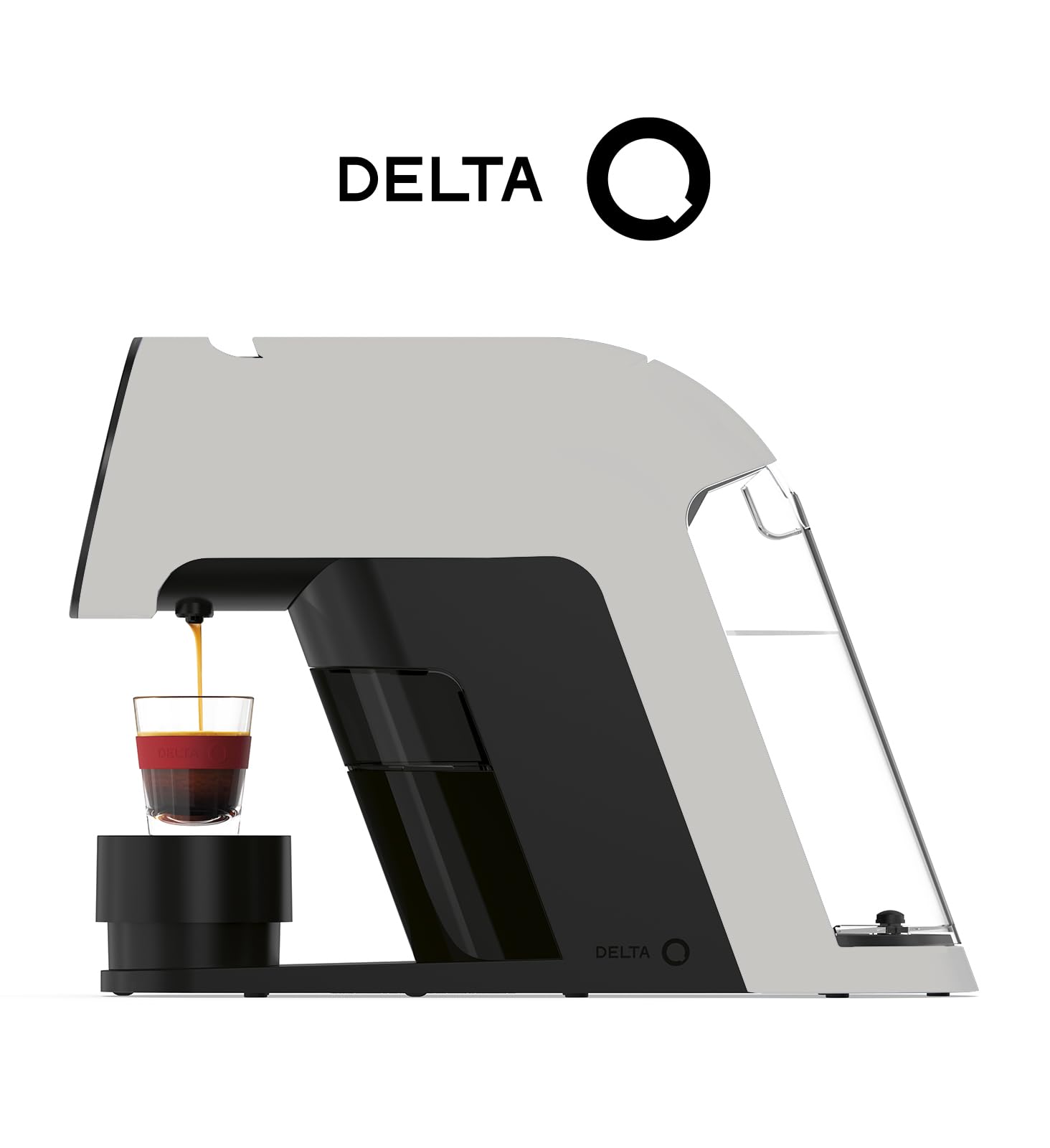 Delta Q Cafetera lconiQ Blanca+ 60 cápsulas - Cafetera de café de cápsulas + 1 pack de 40 cápsulas intensidad 10 + 1 pack 10 cápsulas descafeinado + 1 pack 10 cápsulas café con canela