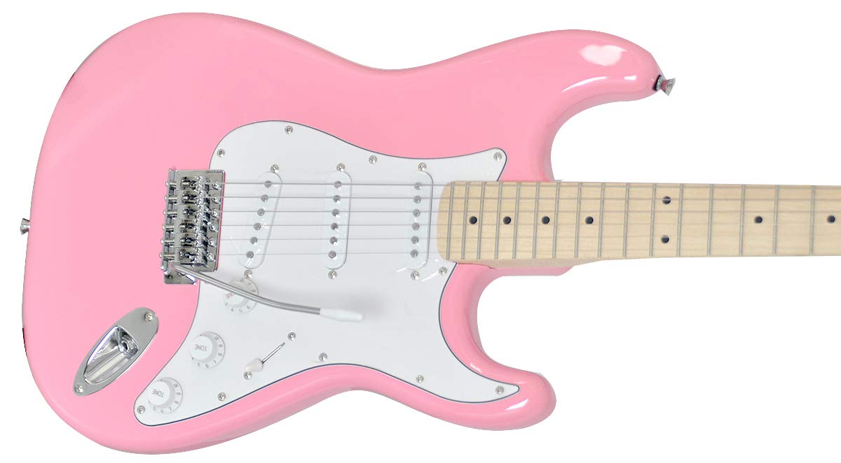 ギター PLAYTECH ST250 Maple Pink Amazon | PLAYTECH (プレイテック) エレキギター ST250 Maple