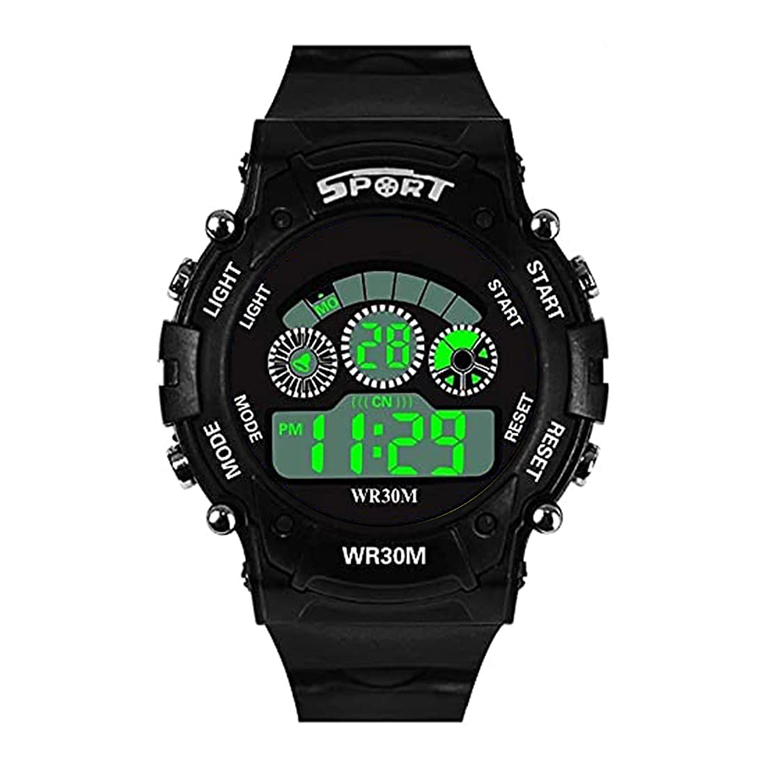 Rozti Black Color Watch Amazing Lights in Digital Sports Watch & Silicon Strap, Watch for Boys and Girls & Unisex (B09YQWQ3R7) Amazon Price History, Amazon Price Tracker