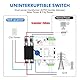 Jadeshay Transferschalter, Automatischer Transferschalter 2 Polig 100A Photovoltaik Dual Power Automatischer Umschalter Unterbrechungsfreier Netzschalter für Balkonkraftwerk 220V